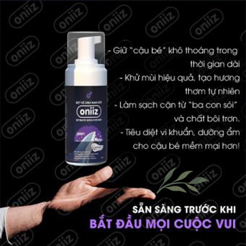 Hướng dẫn sử dụng Bọt Vệ Sinh Nam Giới Oniiz