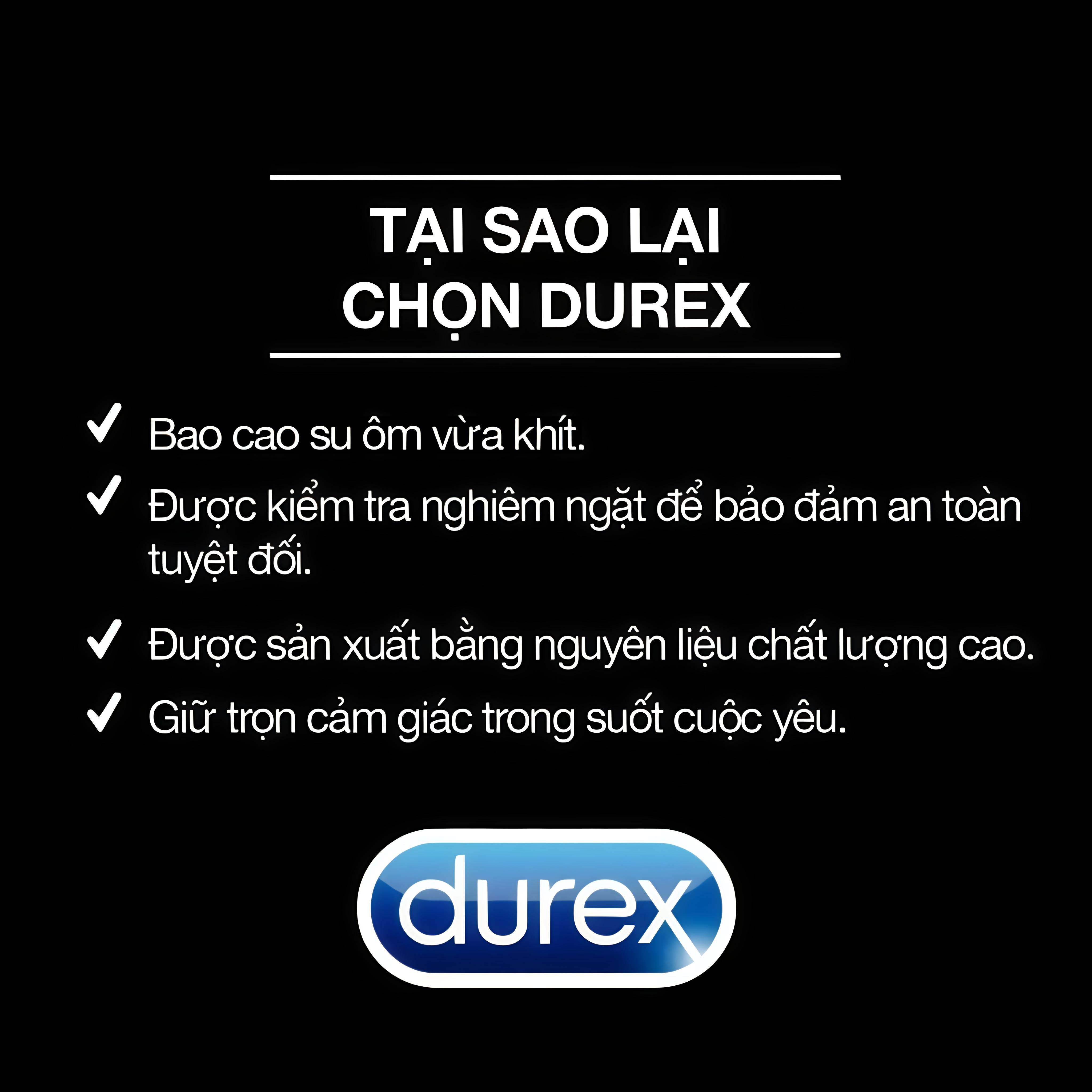 Hộp 12 cái bao cao su Durex