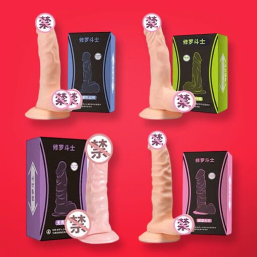 Dương vật giả silicon da nâu mềm dẻo Aichao Rung Cực Sướng
