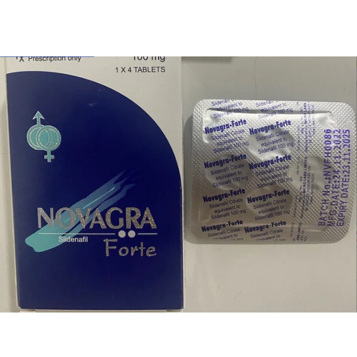 Vỉ 4 Vi&ecirc;n Uống Novagra Forte 100mg