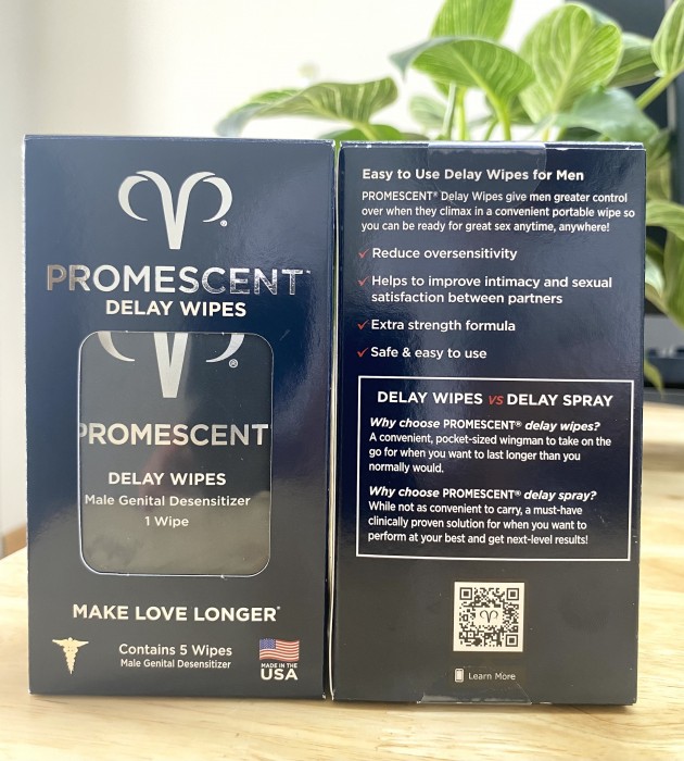 Khăn lau cho nam Promescent Delay Wipes USA 2