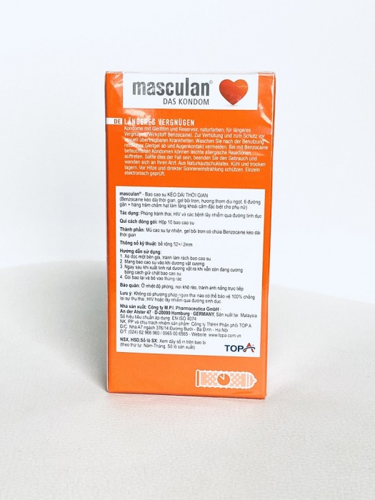 Bao Cao Su Cho Nam Của Đức Masculan Long Pleasure 2
