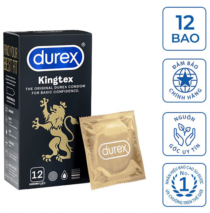 Bao cao su Durex King Tex Size Nhỏ 49mm 1