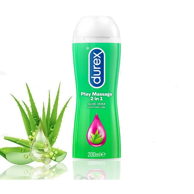 gel b&ocirc;.i trơ.n Gốc Dầu Durex Play Massage 2 in 1 - Hương Nha Đam 1