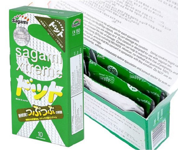 Bao Cao Su Gai Mềm Sagami Xtreme Green - 10s - Nhập khẩu Nhật Bản 1