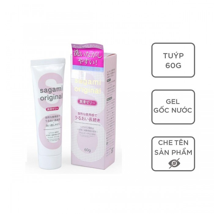 gel b&ocirc;.i trơ.n Sagami Original Gốc Nước Kh&ocirc;ng M&ugrave;i Nhật Bản 60g 1