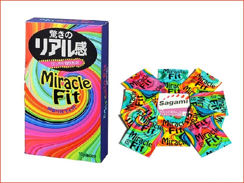 Bao Cao Su 49mm Cỡ Nhỏ &Ocirc;m Kh&iacute;t Sagami Miracle Fit Nhật Bản H10 2