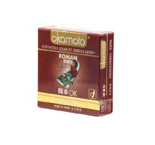 Bao Cao Su G&acirc;n Gai V&acirc;n Hoa Hồng Okamoto Roman Nhật Bản 1