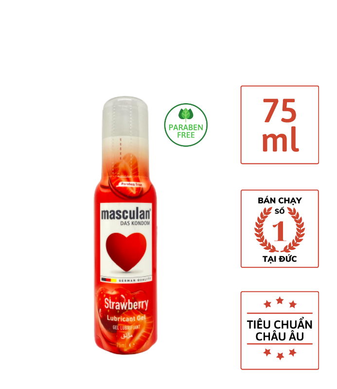 gel bô.i trơ.n Cao Cấp Hương Dâu Masculan Strawberry Nhập Khẩu Đức 1
