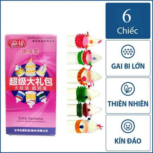 Bao Cao Su Si&ecirc;u Gai To Runbo Hộp 6 Chiếc 2