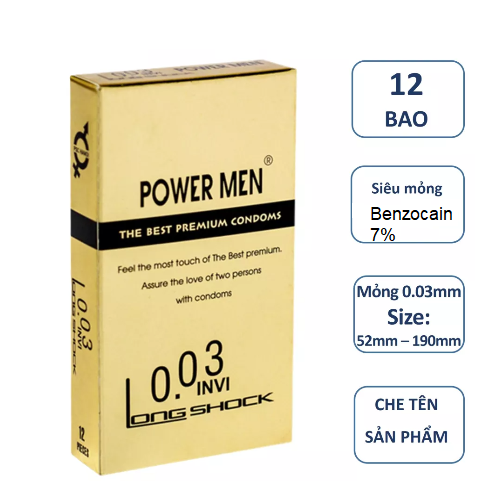 Bcs Si&ecirc;u Mỏng Tăng Thời Gian Cho Nam Power Men 0.03 Invi Long Shock 2