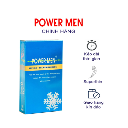 Bao Cao Su Si&ecirc;u Mỏng Hương Bạc H&agrave; Power Men 0.03 Invi 1
