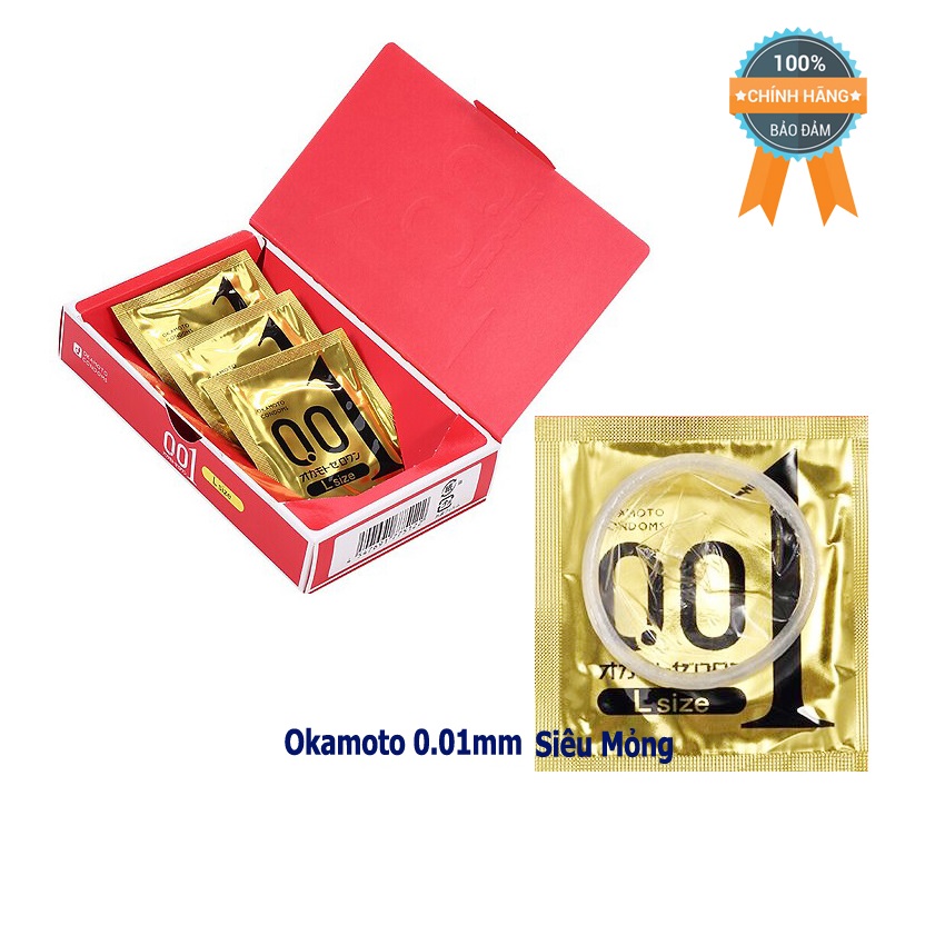 Bcs Okamoto 0.01 Large Size Siêu Mỏng Size Lớn H3 2